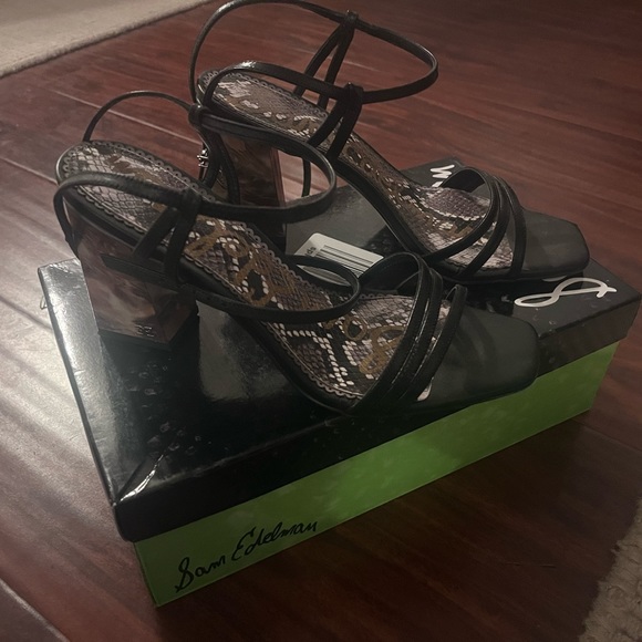 Sam Edelman Strappy Leather Sandals Doriss black leather - Picture 1 of 4
